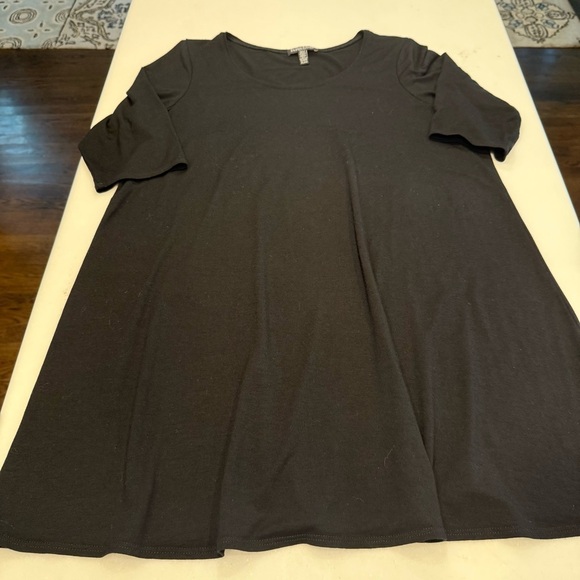 Eileen Fisher Fine Jersey Knit Top Scoop Neck 3/4 Sleeve Womens Black Size M - Picture 9 of 9